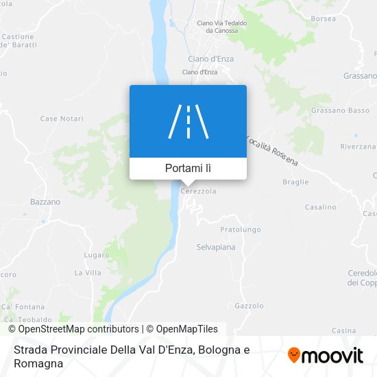 Mappa Strada Provinciale Della Val D'Enza