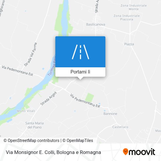 Mappa Via Monsignor E. Colli