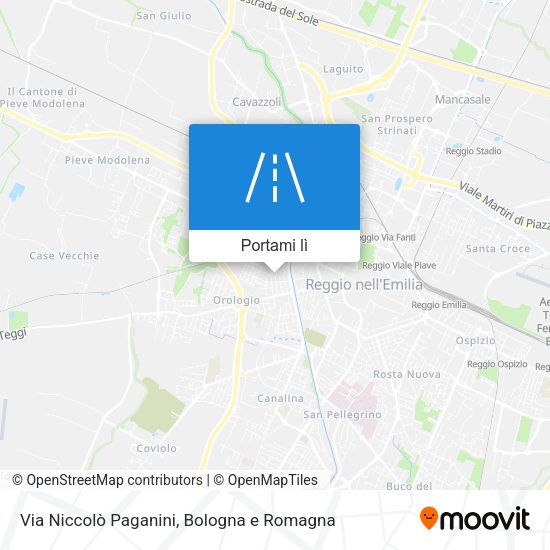 Mappa Via Niccolò Paganini