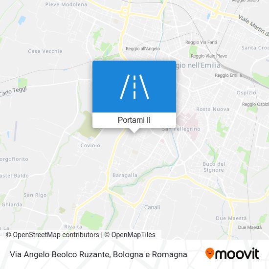 Mappa Via Angelo Beolco Ruzante