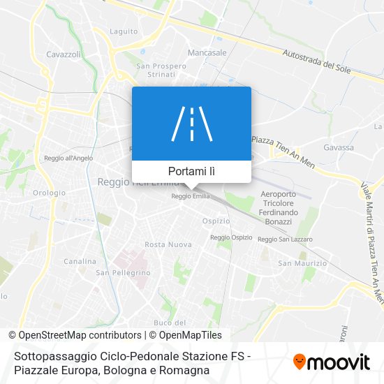 Mappa Sottopassaggio Ciclo-Pedonale Stazione FS - Piazzale Europa