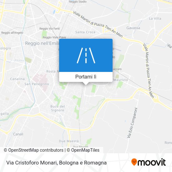 Mappa Via Cristoforo Monari