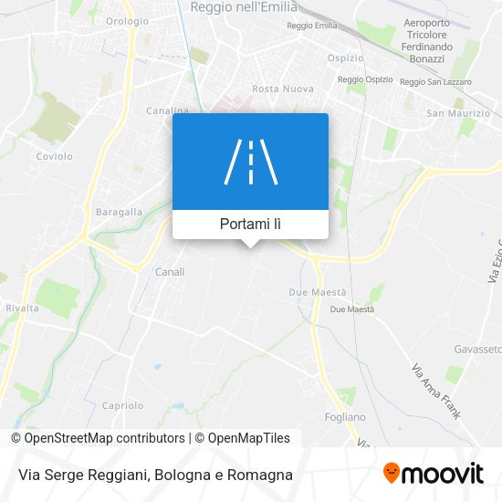 Mappa Via Serge Reggiani