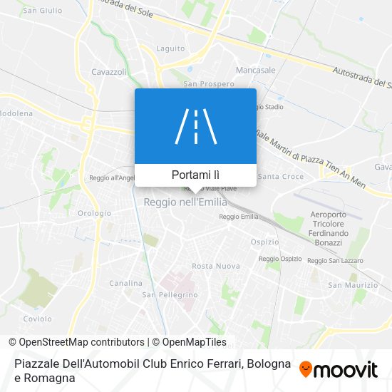 Mappa Piazzale Dell'Automobil Club Enrico Ferrari