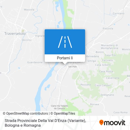Mappa Strada Provinciale Della Val D'Enza (Variante)