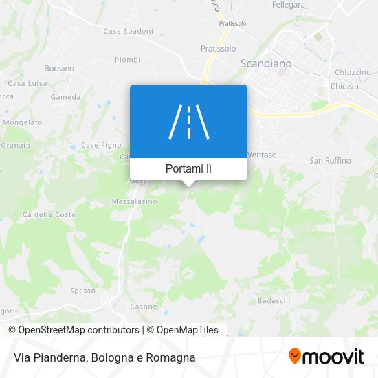 Mappa Via Pianderna