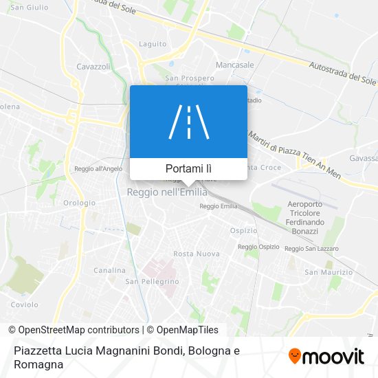 Mappa Piazzetta Lucia Magnanini Bondi