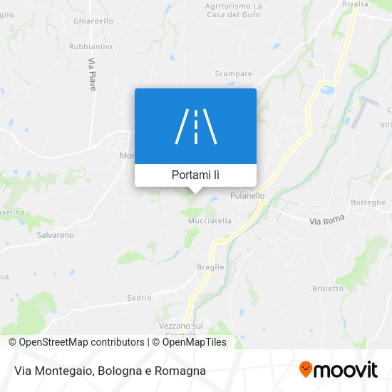 Mappa Via Montegaio