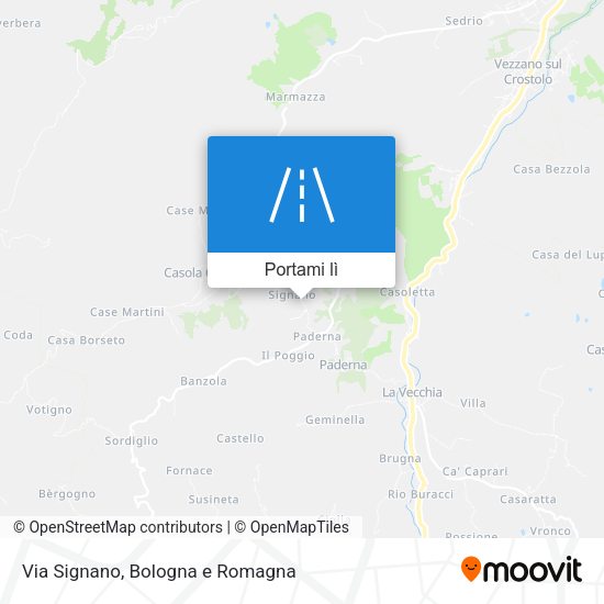 Mappa Via Signano