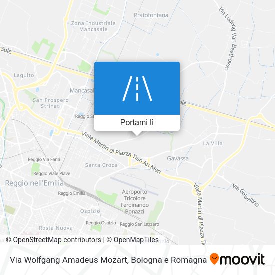 Mappa Via Wolfgang Amadeus Mozart
