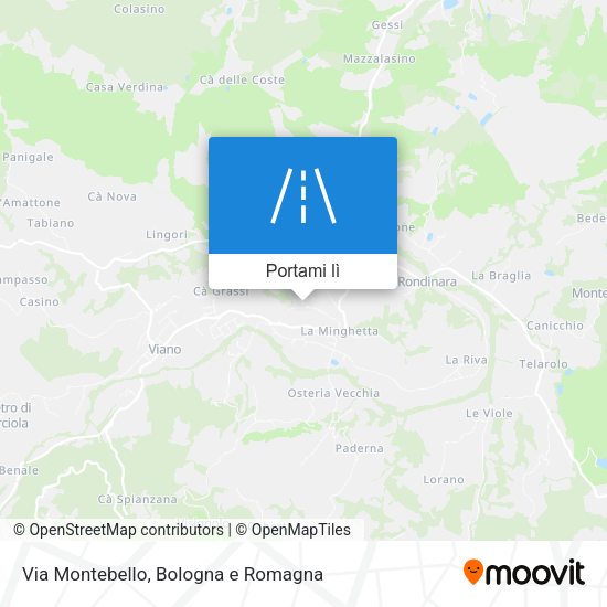 Mappa Via Montebello