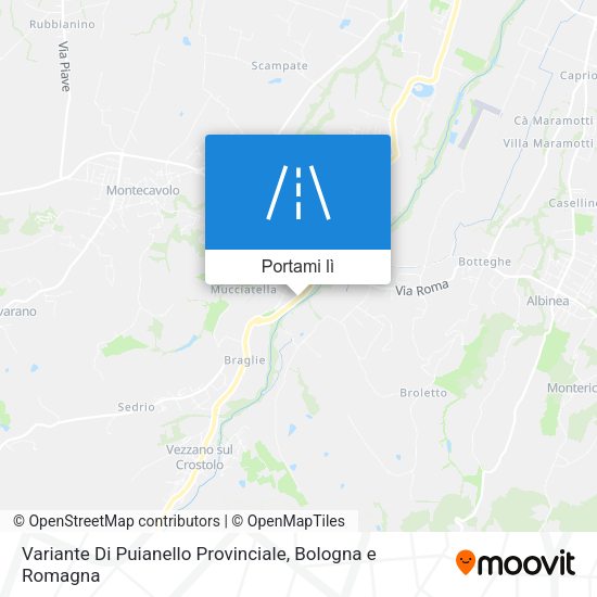 Mappa Variante Di Puianello Provinciale