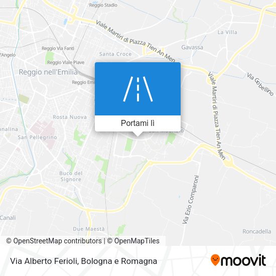 Mappa Via Alberto Ferioli