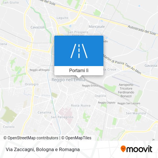 Mappa Via Zaccagni