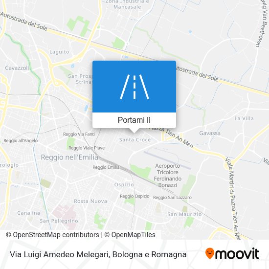 Mappa Via Luigi Amedeo Melegari