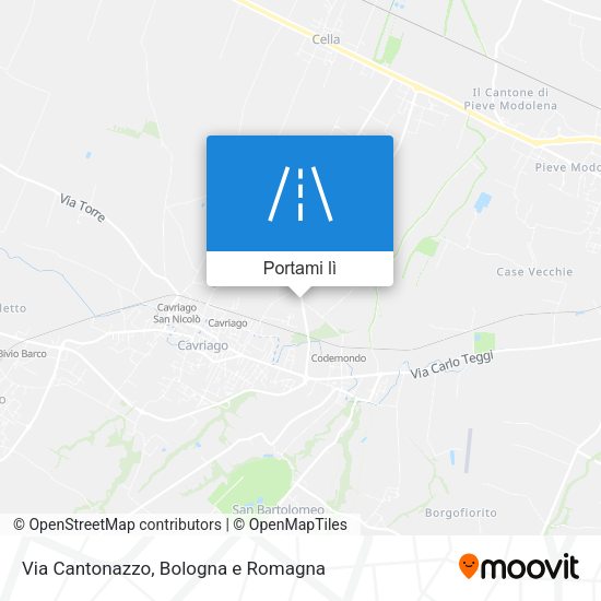 Mappa Via Cantonazzo