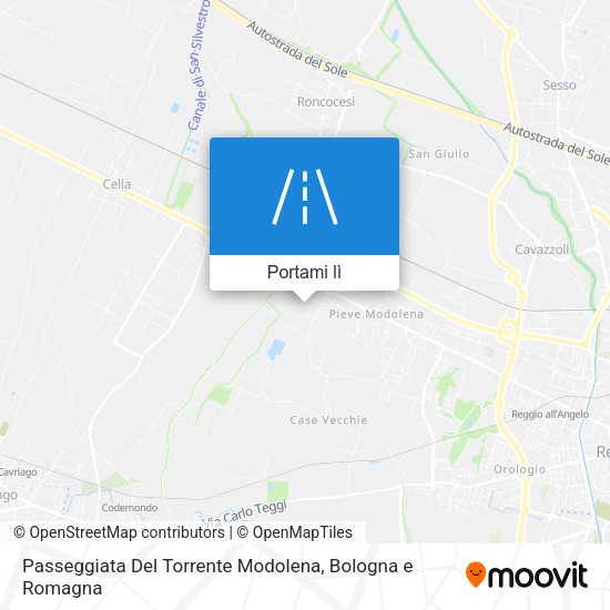 Mappa Passeggiata Del Torrente Modolena