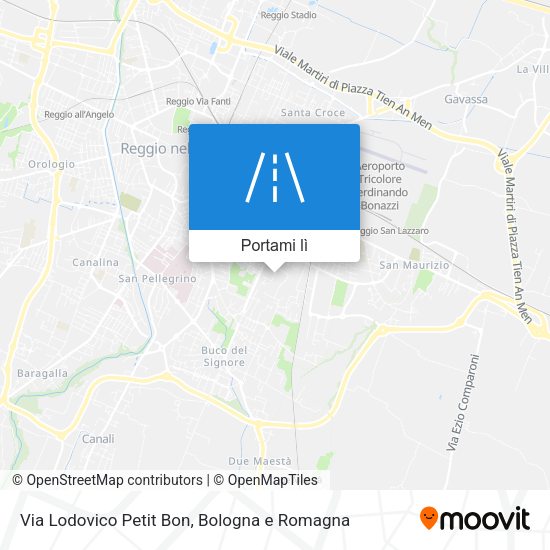 Mappa Via Lodovico Petit Bon