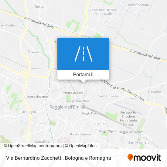 Mappa Via Bernardino Zacchetti