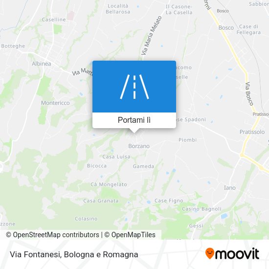 Mappa Via Fontanesi