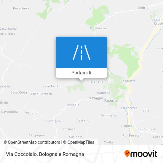 Mappa Via Coccolaio