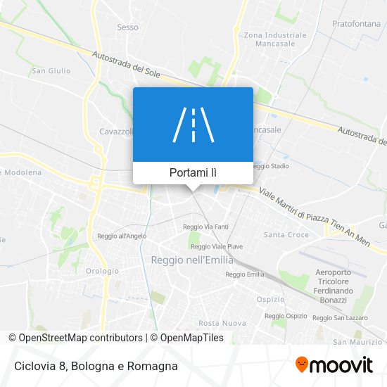 Mappa Ciclovia 8
