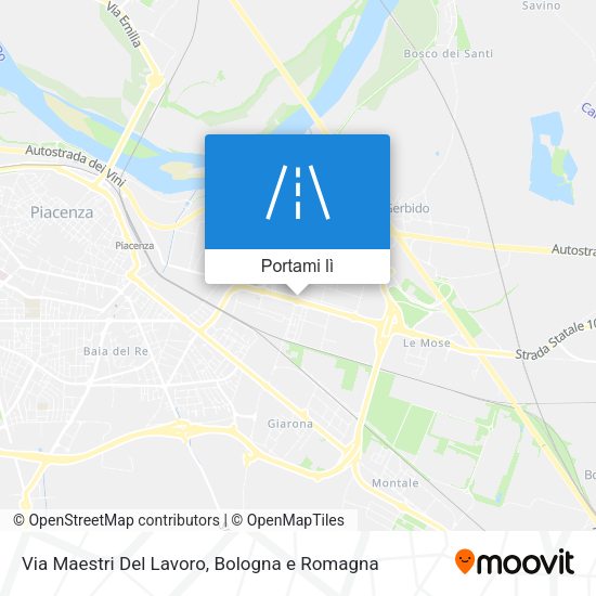 Mappa Via Maestri Del Lavoro