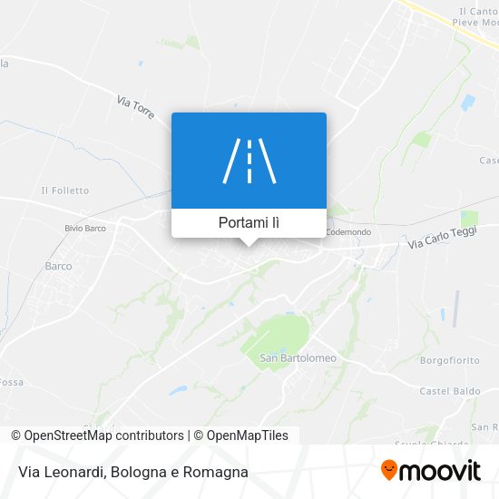 Mappa Via Leonardi