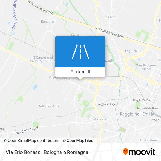 Mappa Via Erio Benassi