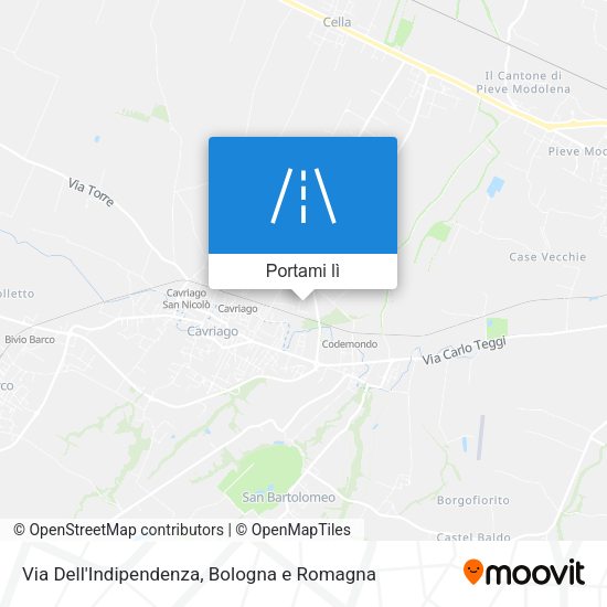 Mappa Via Dell'Indipendenza
