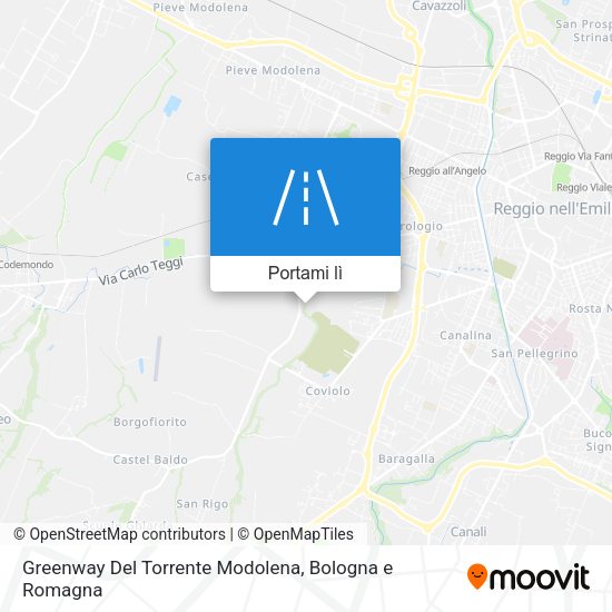 Mappa Greenway Del Torrente Modolena