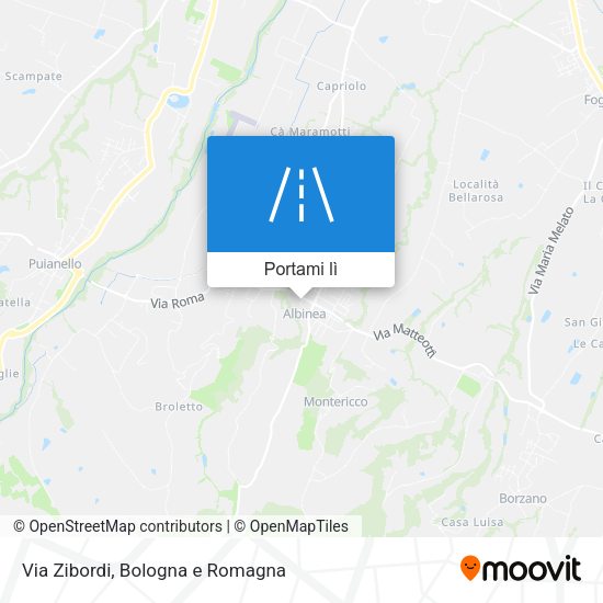 Mappa Via Zibordi