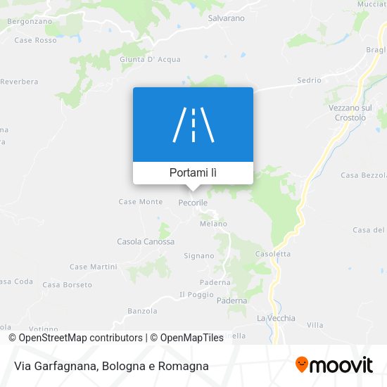 Mappa Via Garfagnana