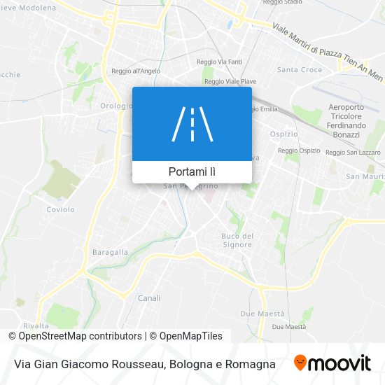 Mappa Via Gian Giacomo Rousseau