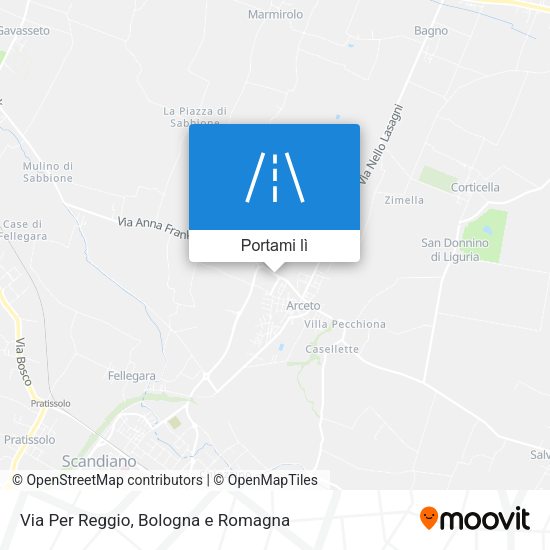 Mappa Via Per Reggio