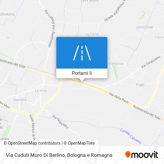 Mappa Via Caduti Muro Di Berlino