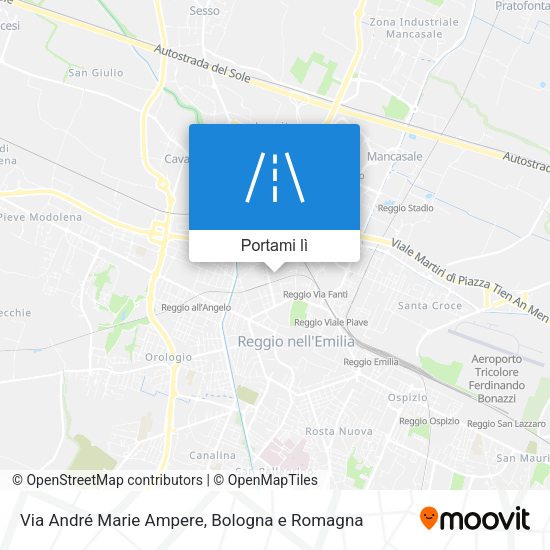 Mappa Via André Marie Ampere