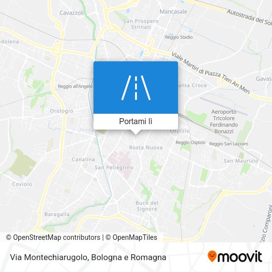 Mappa Via Montechiarugolo