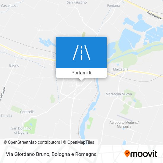 Mappa Via Giordano Bruno