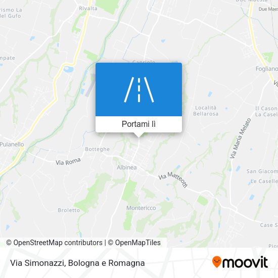 Mappa Via Simonazzi
