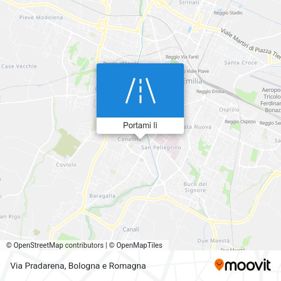 Mappa Via Pradarena