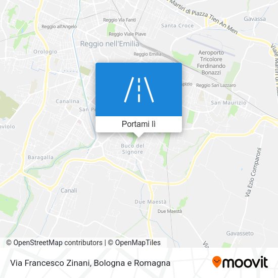 Mappa Via Francesco Zinani
