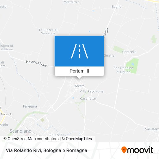 Mappa Via Rolando Rivi