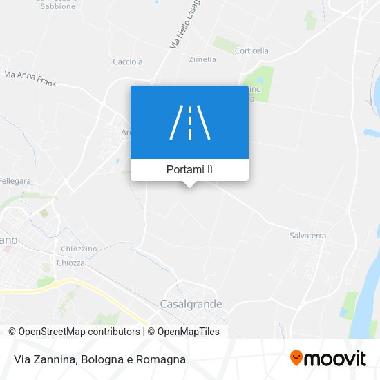 Mappa Via Zannina