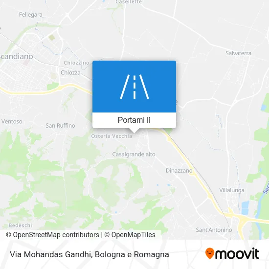 Mappa Via Mohandas Gandhi