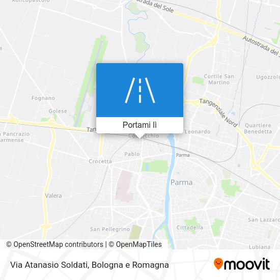 Mappa Via Atanasio Soldati