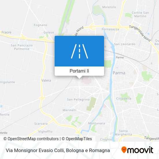 Mappa Via Monsignor Evasio Colli
