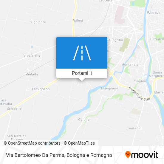 Mappa Via Bartolomeo Da Parma