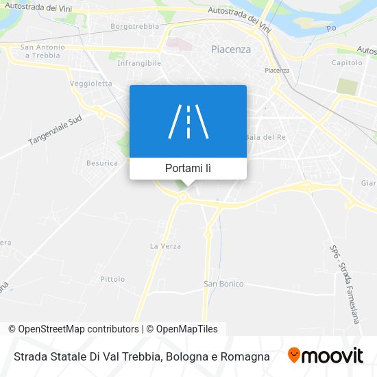 Mappa Strada Statale Di Val Trebbia