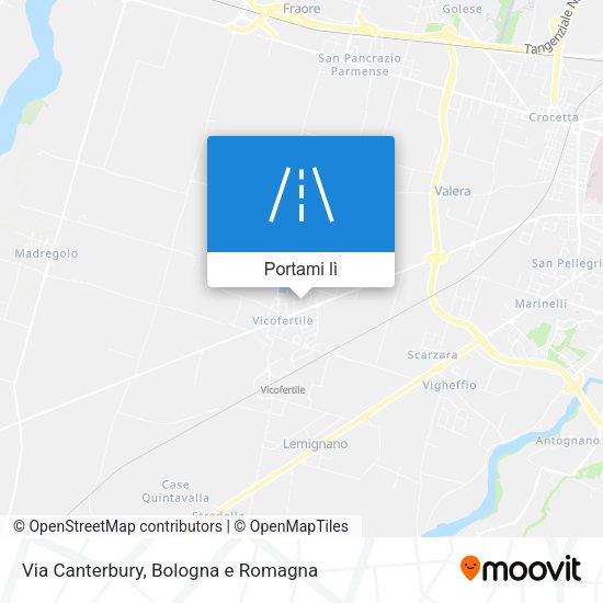 Mappa Via Canterbury